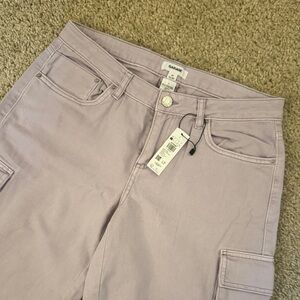 NWT Garage Lavender Wide Leg Pants low rise cargo